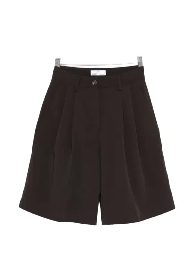Woc Zaria Pleated Shorts In Brown