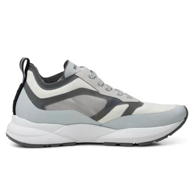 Woden Stelle Transparent Sneaker In Sea Fog Grey In White