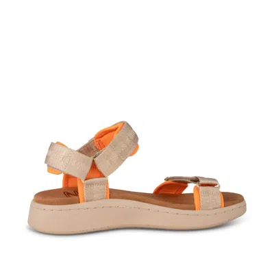 Woden Women's Line Heritage Sandal In Coffee Cream In Multi