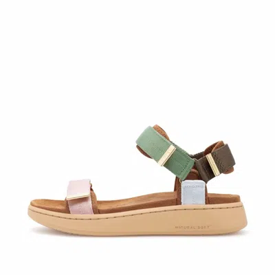 Woden Women's Line Sandal In Algae Multi