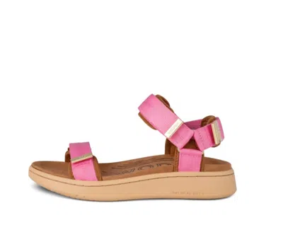 Woden Women's Line Sandals In Aurora Pink In Multi