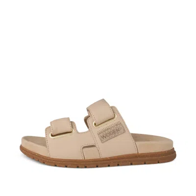 Woden Women's Lisa Leather Sandal In Coffee Cream In Brown