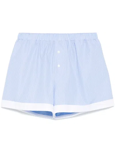 Woera Shorts Mit Nadelstreifen In Blau