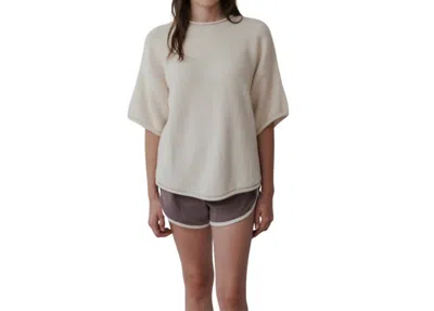 Wol Hide Seed Short Sleeve Sweater In Natural In Neutral
