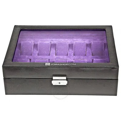 Wolf 10 Piece Watch Box Js99507 In Purple/silver Tone/black