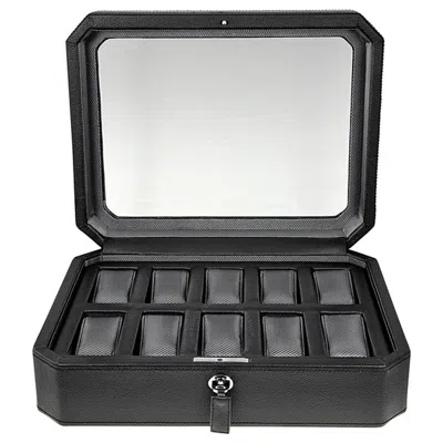 Wolf 10 Piece Watch Box With Cover 4584-029 In Black