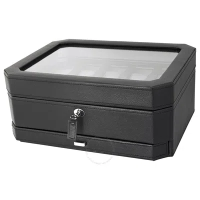 Wolf 10 Piece Watch Box With Drawer 4586029 In Black