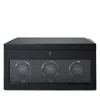 Wolf British Racing Triple Watch Winder With Storage In Black
