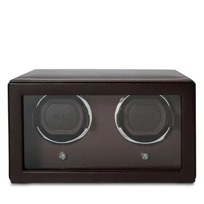 Wolf 1834 Cub Double Watch Winder With Cover In Brown