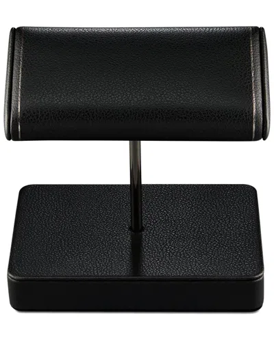 Wolf 1834 Gunmetal Double Watch Stand In Black