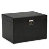Wolf 1834 Palermo Large Leather Jewelry Box In Black