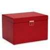 Wolf 1834 Palermo Large Leather Jewelry Box In Red