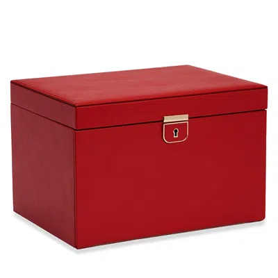 Wolf 1834 Palermo Large Leather Jewelry Box In Red