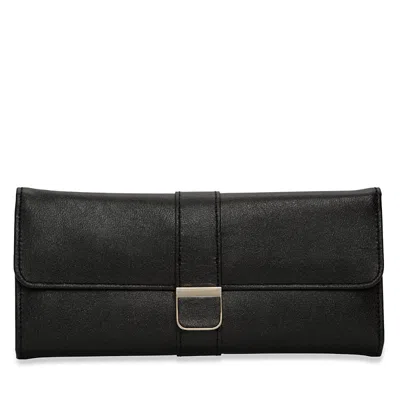 Wolf 1834 Palermo Leather Jewelry Roll In Black