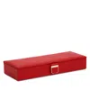 Wolf 1834 Palermo Safe Deposit Box Jewelry Case In Red