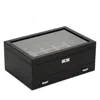 Wolf Roadster 10-piece Watch Box With Drawer In Black