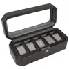 Wolf 4583029 Windsor 5 Piece Watch Box In Black & Grey In Black