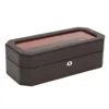 Wolf 458306 Windsor 5 Piece Watch Box In Brown & Orange In Brown