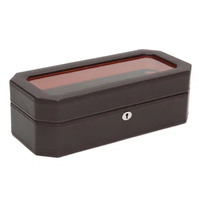 Wolf 458306 Windsor 5 Piece Watch Box In Brown & Orange