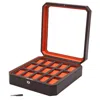 Wolf 458506 Windsor 15 Piece Watch Box In Brown & Orange In Brown