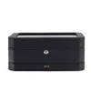 Wolf 4586029 Windsor 10 Piece Watch Box With Drawer In Black & Grey In Black