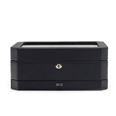 Wolf 4586029 Windsor 10 Piece Watch Box With Drawer In Black & Grey