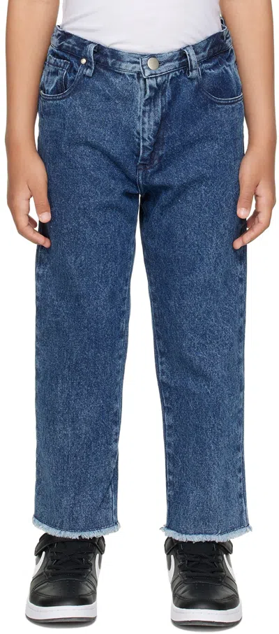 Wolf & Rita Kids Blue Filipe Jeans In Denim
