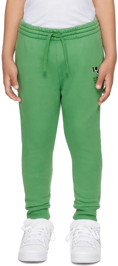 Wolf & Rita Kids Green Age Of Togetherness Amadeu Lounge Pants In Let Love In Green