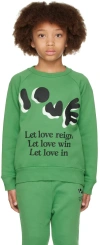 Wolf & Rita Kids Green Age Of Togetherness Bernardo Sweatshirt In Love Green