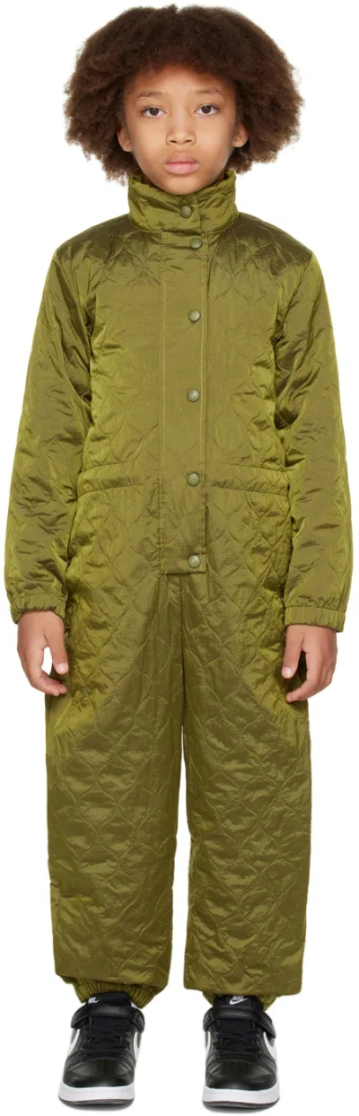 Wolf & Rita Kids Green Age Of Togetherness Miguel Jumpsuit In Green Padded