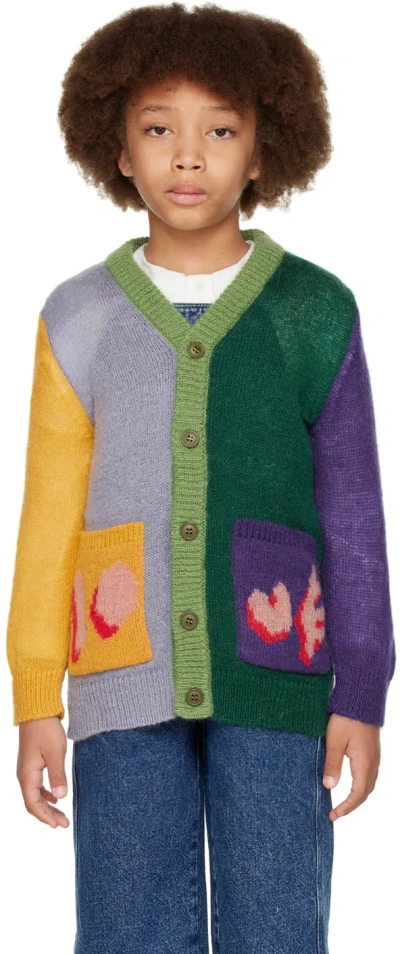 Wolf & Rita Kids Multicolor Mel Love Cardigan In Love Multi
