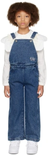 Wolf & Rita Kids Navy Age Of Togetherness Florbela Denim Overalls In Denim