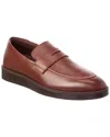 Wolf & Shepherd Closer Leather Loafer In Brown