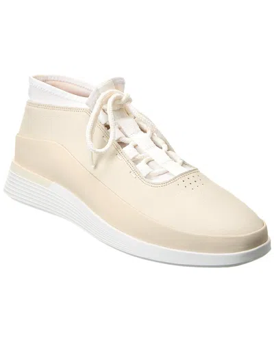 Wolf & Shepherd Crossover Mid Leather Sneaker In White
