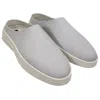 Wolf & Shepherd Cruise Slipper Women's Gray Leather Round Toe Mule Gal105 In Gray