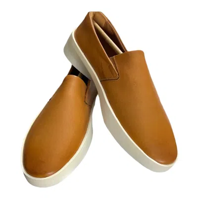 Wolf & Shepherd Cruise Sneakers Men's Brown Leather Slip-on Shoes Zap2518