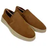 Wolf & Shepherd Cruise Unisex Brown Suede Slip-on Casual Shoes Gal1149 In Brown