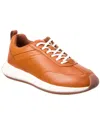 Wolf & Shepherd Marathon Court Leather Sneaker In Orange