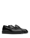 Wolf & Shepherd Men's Closer Leather Penny Loafers In Black/brown