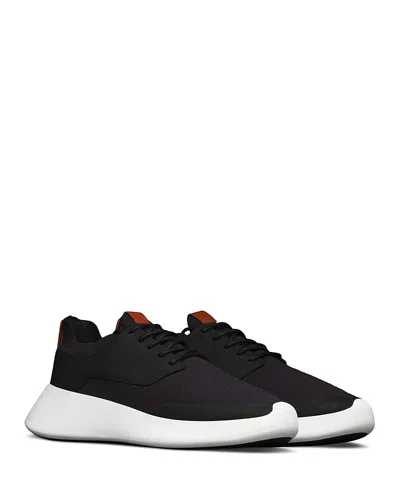 Wolf & Shepherd Men's Toro Swiftknit Lace Up Sneakers In Black