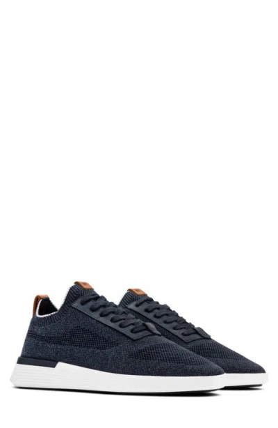 Wolf & Shepherd Supremeknit Sock Sneaker In Navy/ White