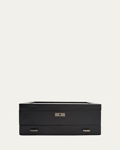 Wolf Axis 10-piece Watch Box With Drawer In Black