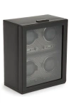 Wolf Axis 4-watch Winder & Case In Powder Coat