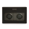 Wolf Axis Double Watch Winder With Storage In Powder Coat