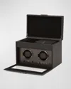 Wolf Axis Double Watch Winder With Storage In Black