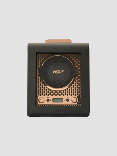 Wolf Axis Single Watch Winder - Black In Metallic