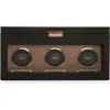 Wolf Axis Triple Watch Winder With Storage In Black