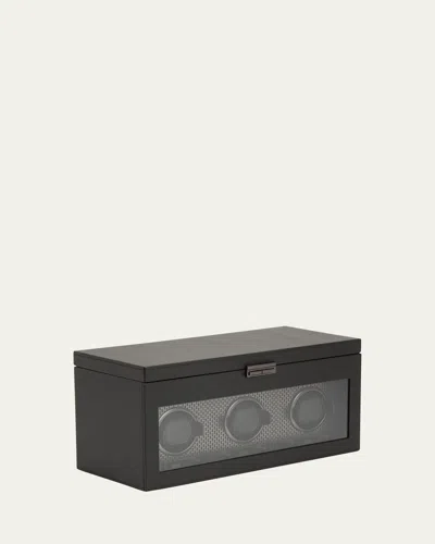 Wolf Axis Triple Watch Winder With Storage In Powder Coat