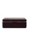 Wolf Bella Large Vegan Leather Jewelry Case In Burgundy