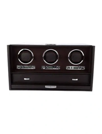 Pre-owned Wolf Blake Triple Winder In Brown